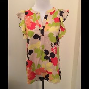 Gap floral sleeveless blouse